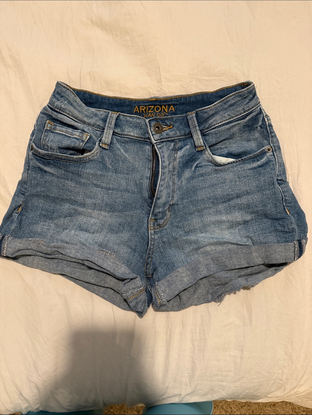 Arizona Jean Company Blue Rolled Hem Denim Shorts